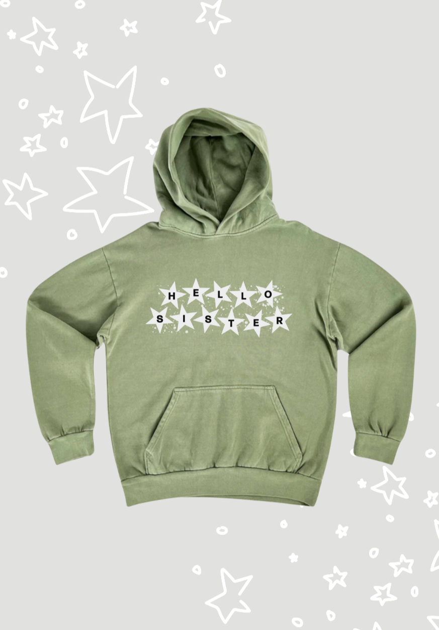 Sage Green Star Hoodie